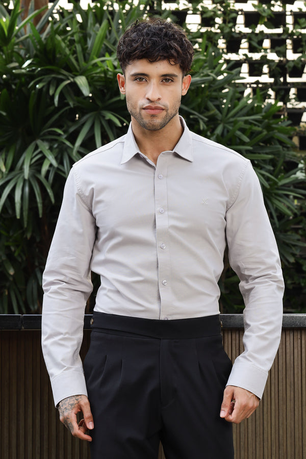 Men’s Solid Cotton Shirt