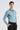 Mens Full Arm Teal Blue Cotton Lycra Shirt